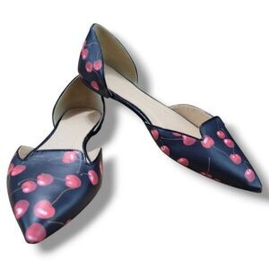 J.Crew Shoes Size 8.5 Women's Flats J.Crew Sadie Flat Cherries Cherry Print EUC
